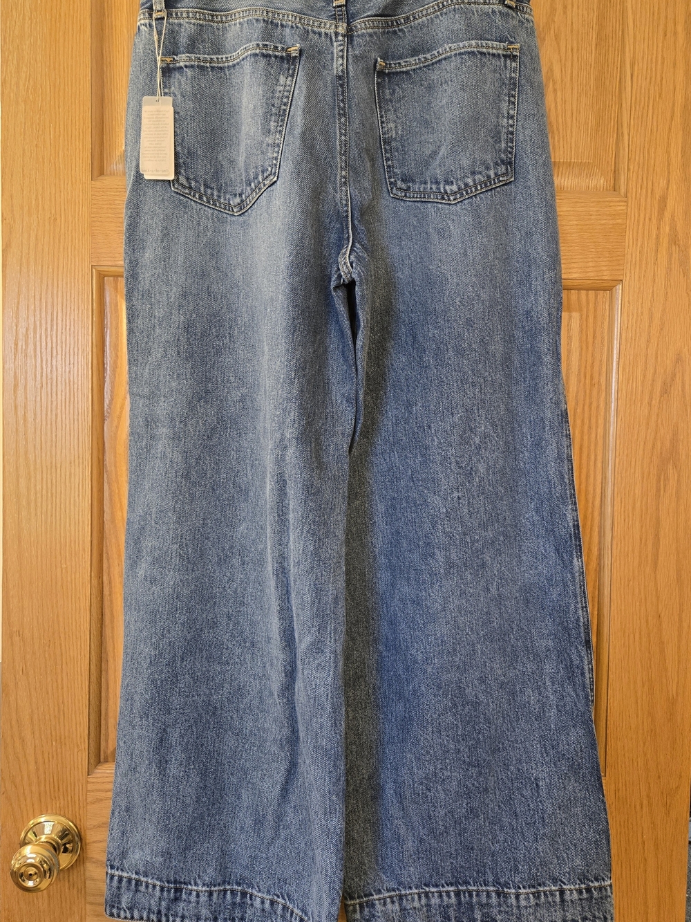 Favorite Daughter Wide Leg Denim Jeans in Classic Blue NWT Size 31 - Picture 6 of 9